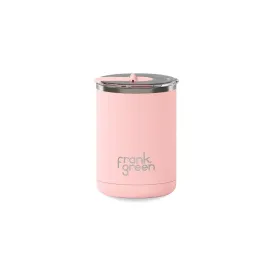 12oz Stainless Steel Ceramic Cup With Hinged Lid Blushed