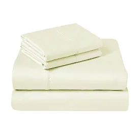 310TC Fusion Cotton Percale Sheet Set | Ivory | King