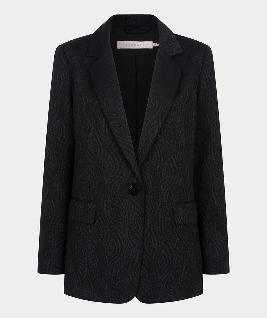 Abstract Shiny Print Blazer. Style ESQF2410528