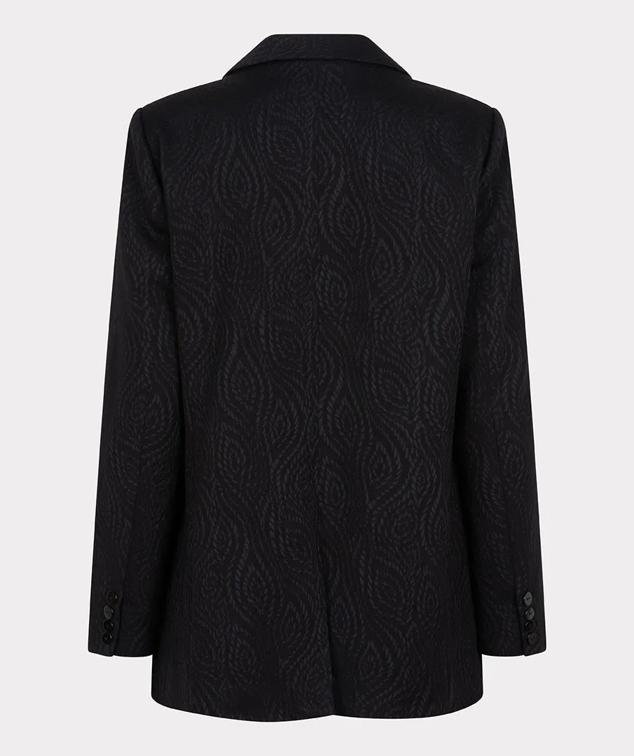 Abstract Shiny Print Blazer. Style ESQF2410528