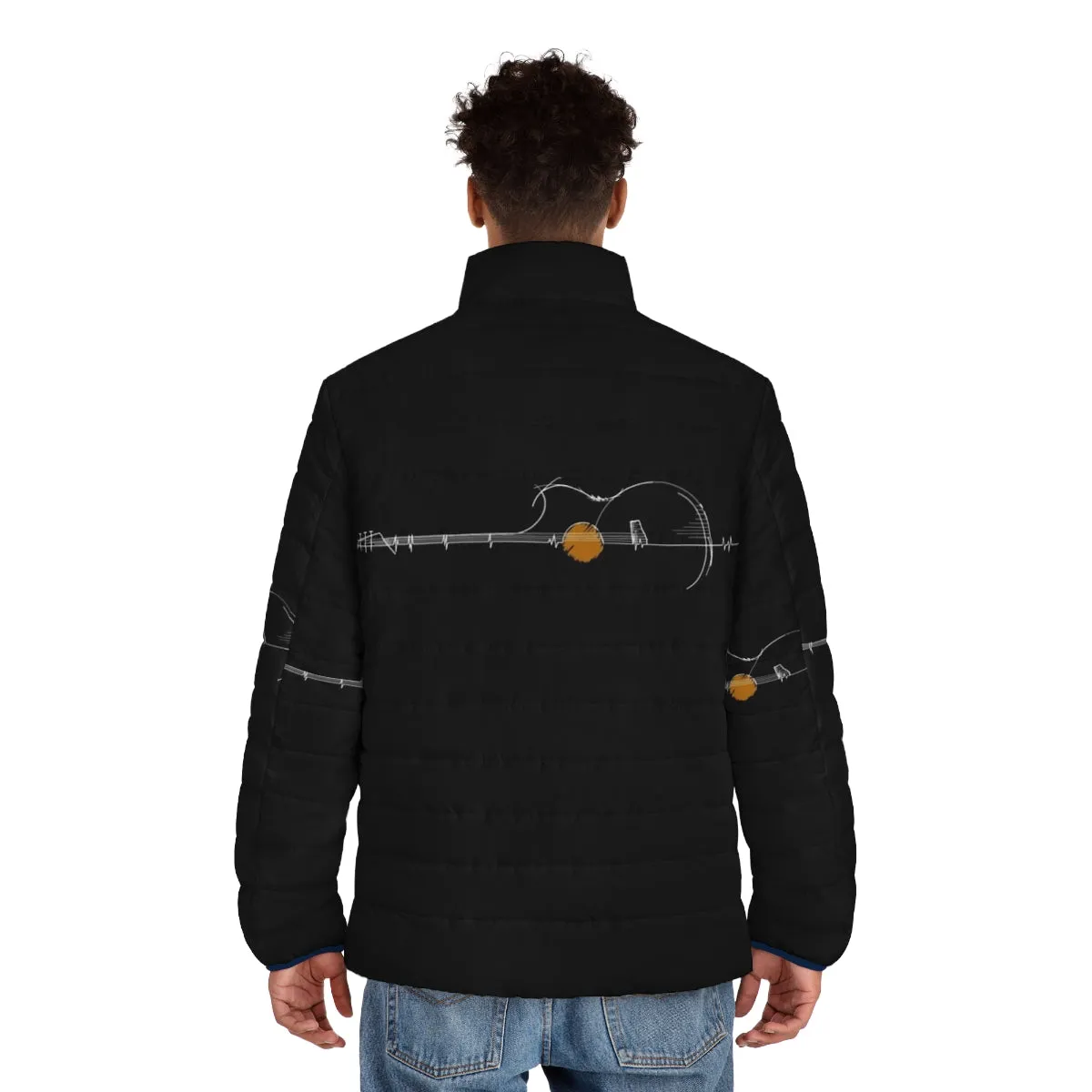 Acoustical Heartbeat Puffer Jacket: Stay Warm and Stylish with this Guitarist-Inspired Outerwear