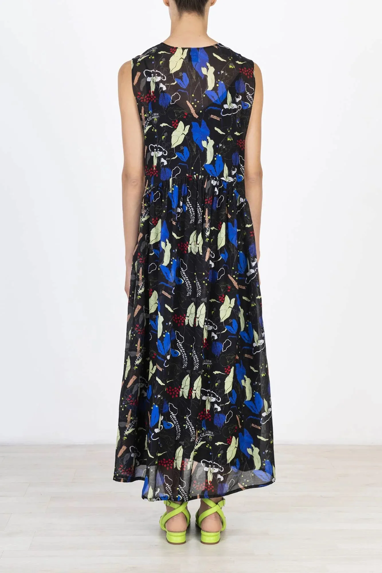 Alysi - Printed Maxi Dress: Black Multi