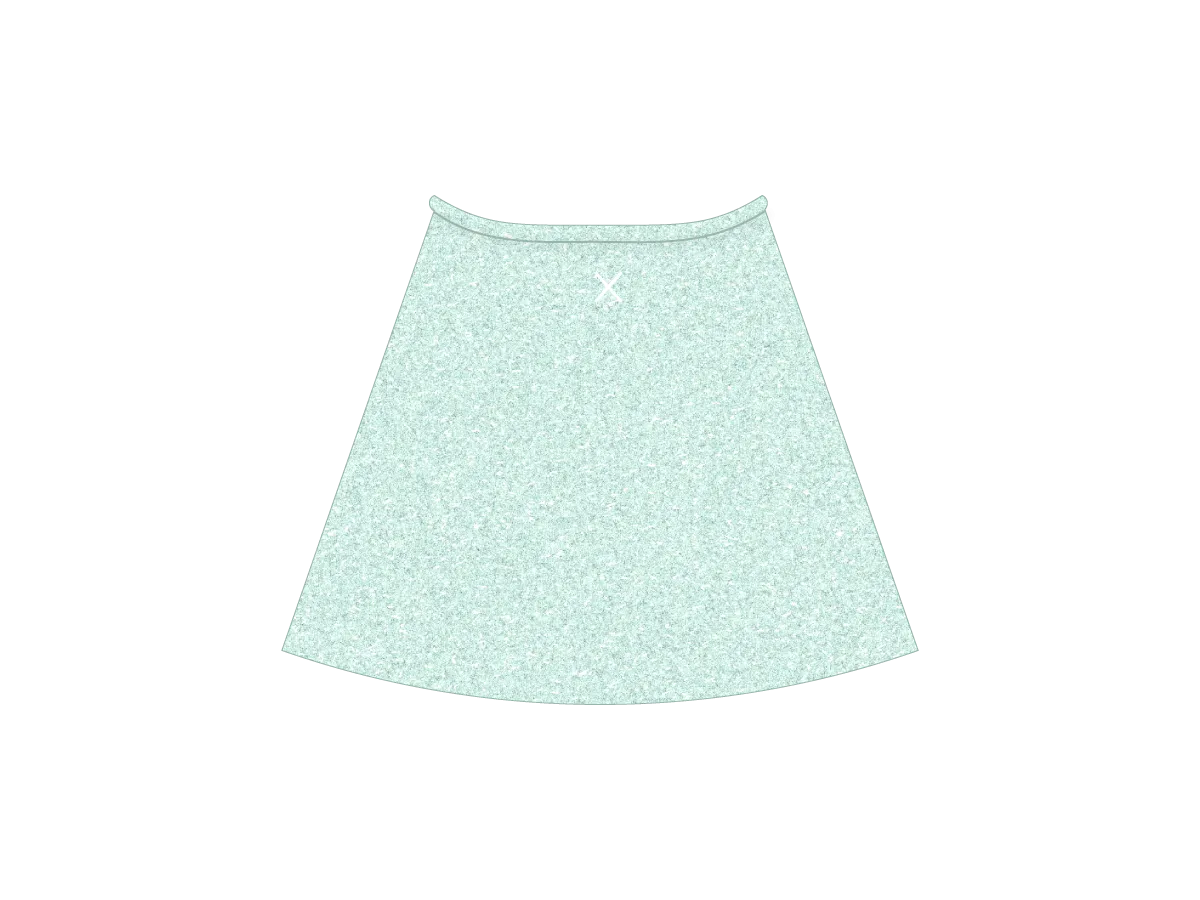 Aquamarine Shimmer Wrap Skirt