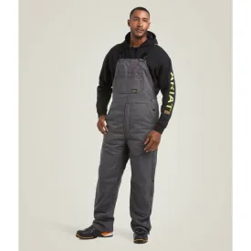 Ariat Men's Rebar DuraCanvas Stretch 110G Insulated Bib Gray - 10036680