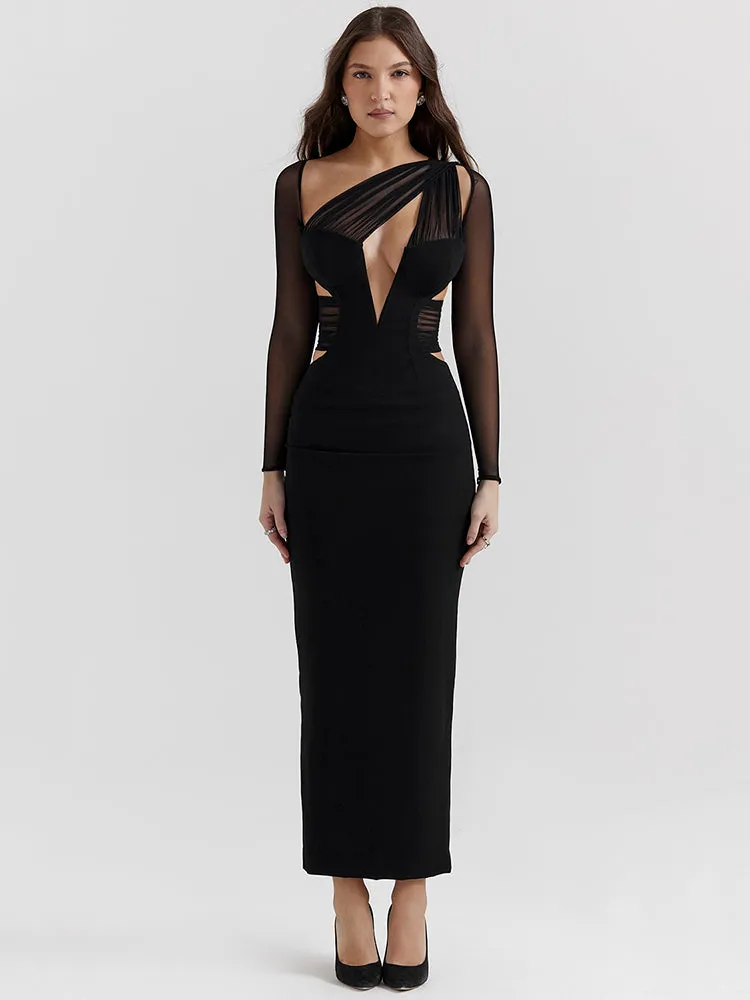 Beatrice Hollow Out Bodycon Sexy Maxi Dress