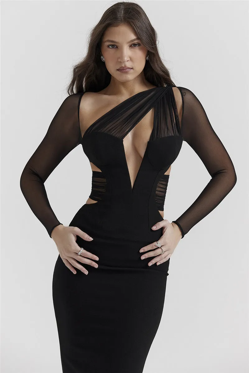 Beatrice Hollow Out Bodycon Sexy Maxi Dress