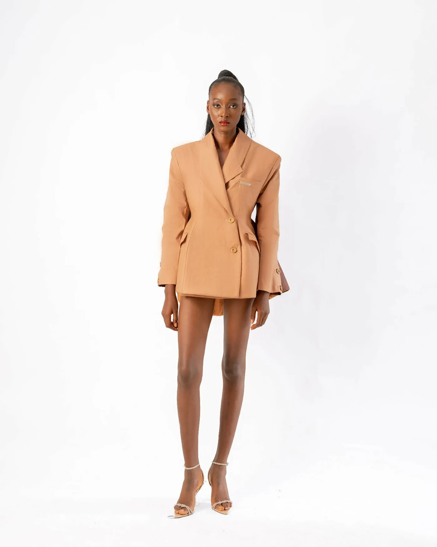Beige Cotton Blazer