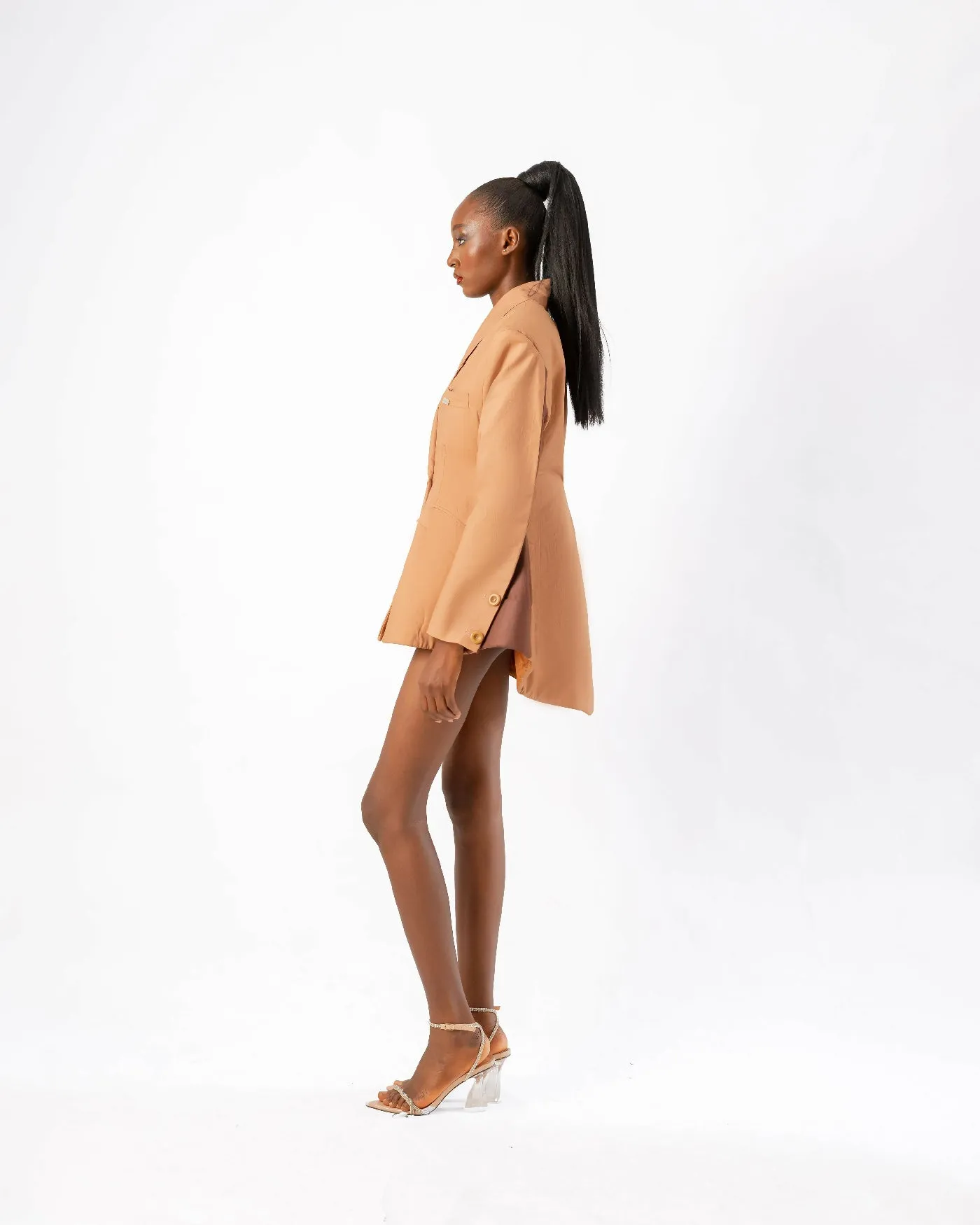 Beige Cotton Blazer