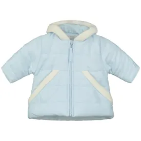 Blue Fur Trim Coat