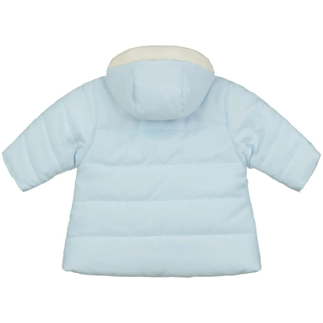 Blue Fur Trim Coat