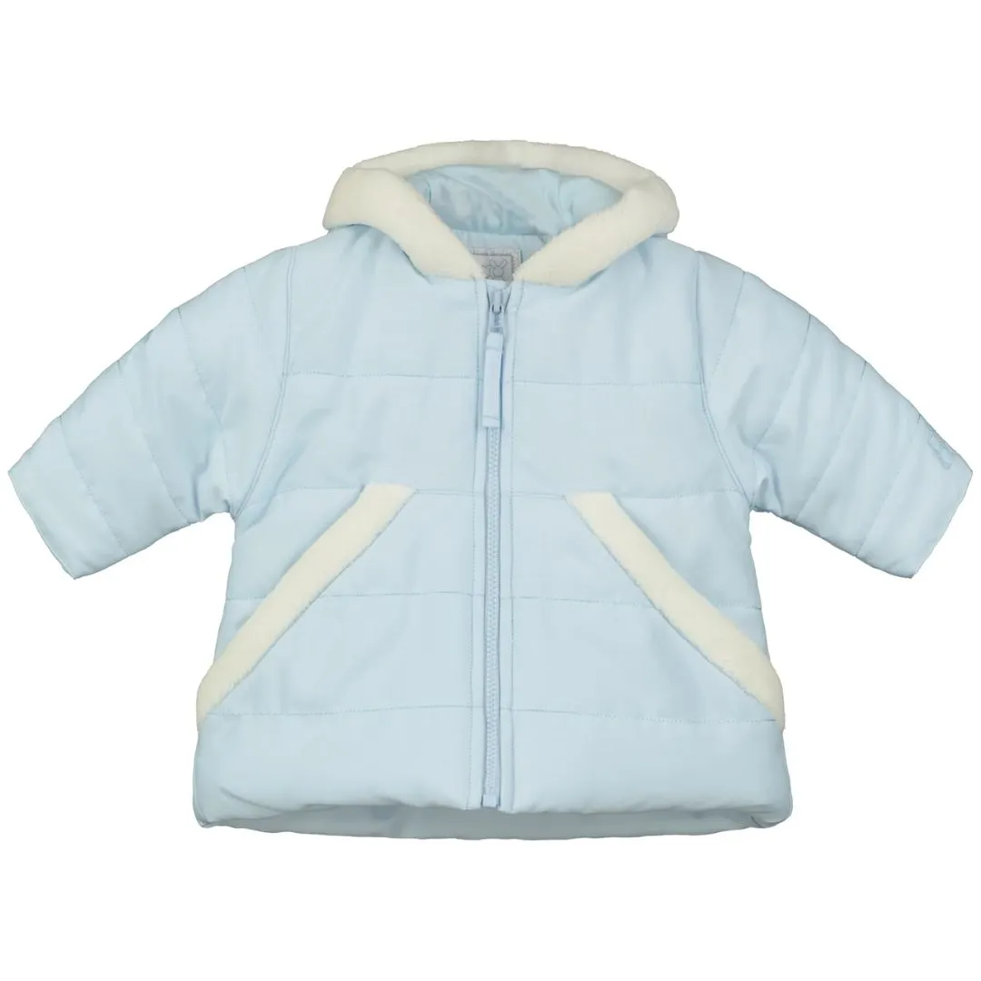 Blue Fur Trim Coat