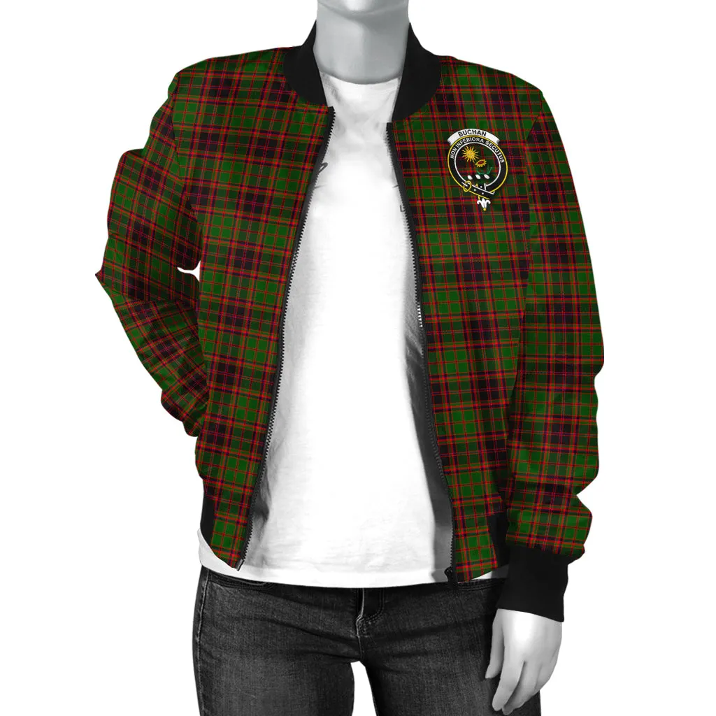 Buchan Tartan Bomber Jacket with Family Crest