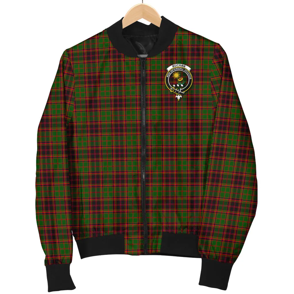 Buchan Tartan Bomber Jacket with Family Crest