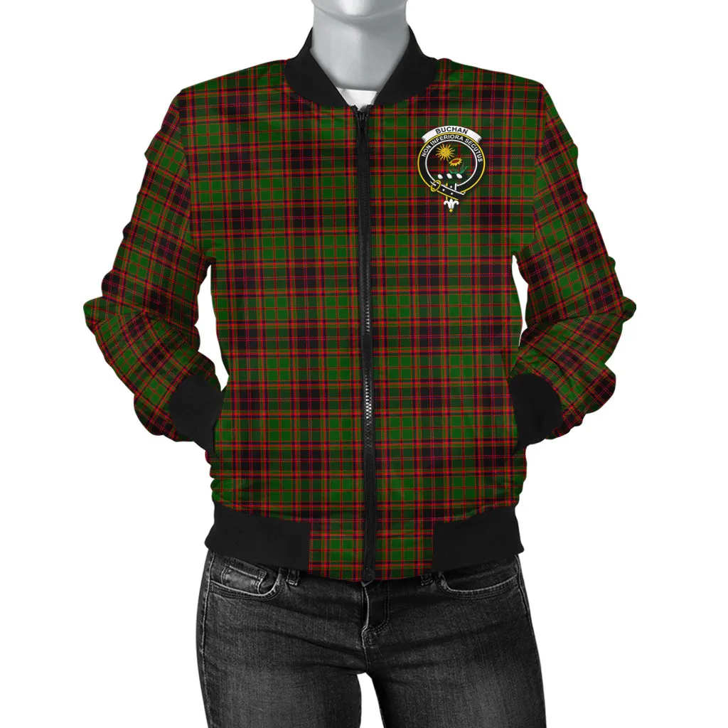 Buchan Tartan Bomber Jacket with Family Crest