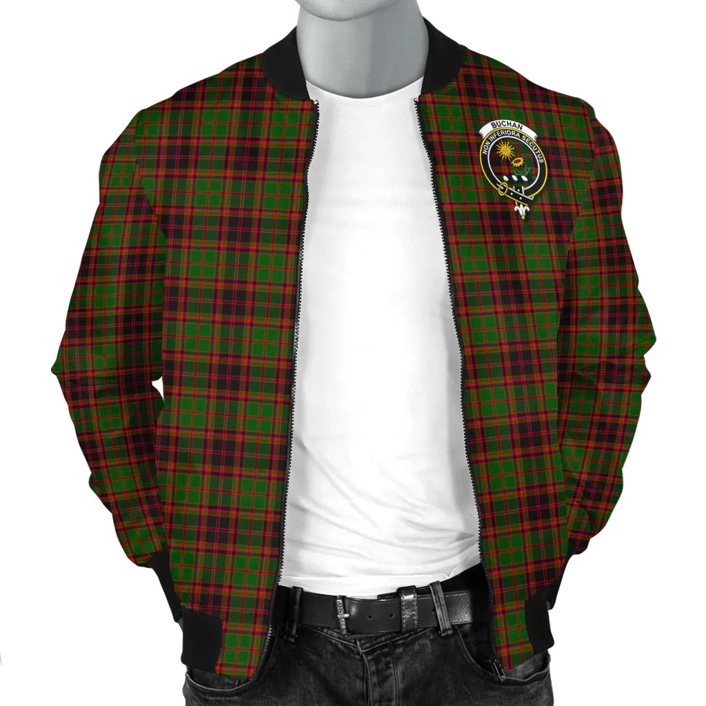 Buchan Tartan Bomber Jacket with Family Crest