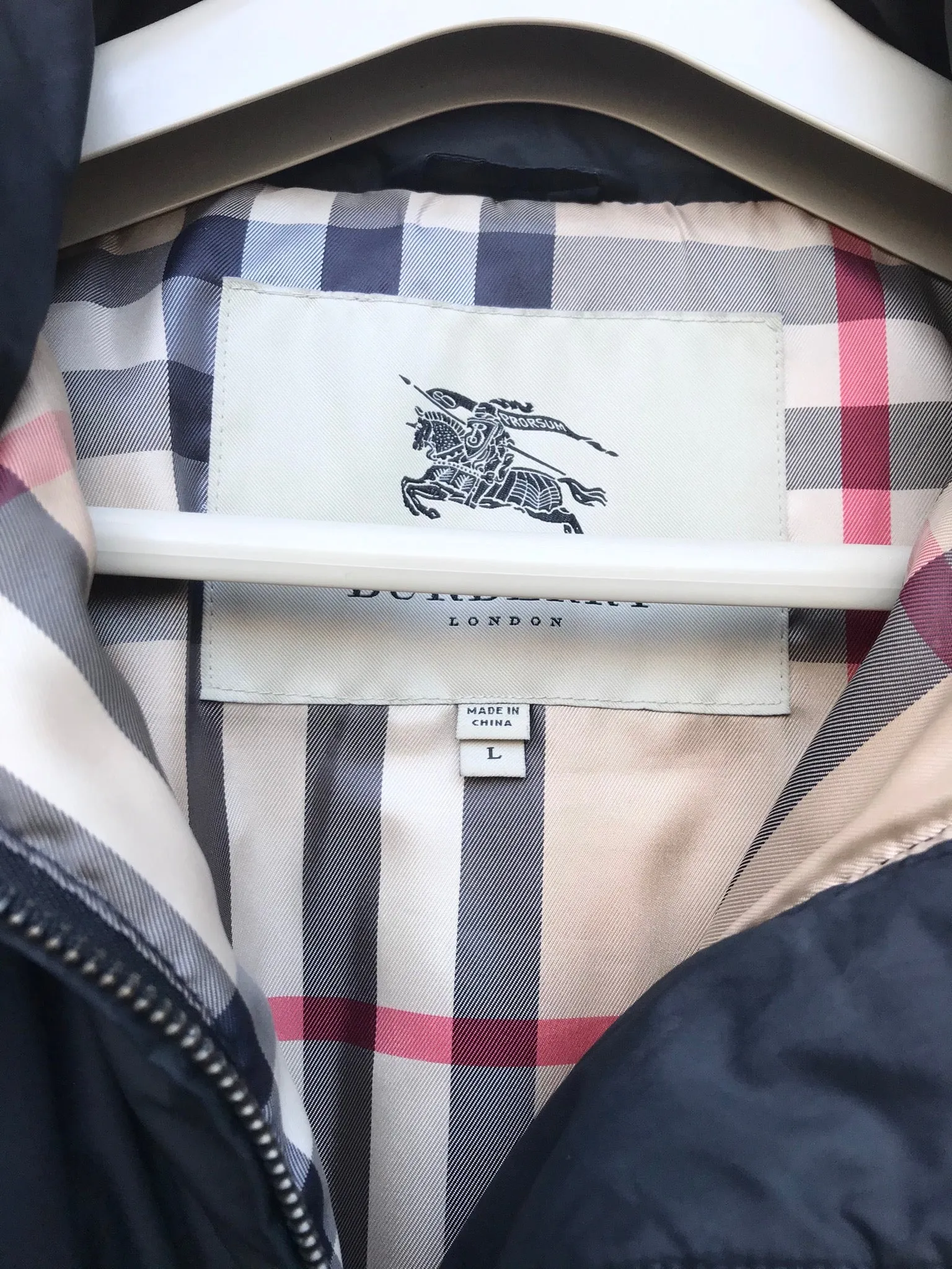 BURBERRY LONDON 3/4 Length Quilted Down Coat