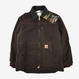 Carhartt C61 DKB (dark brown) Sherpa Lined Sandstone Ridge Coat NWT Medium