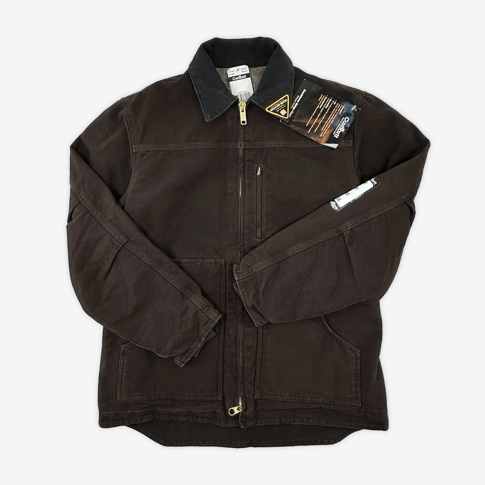 Carhartt C61 DKB (dark brown) Sherpa Lined Sandstone Ridge Coat NWT Medium