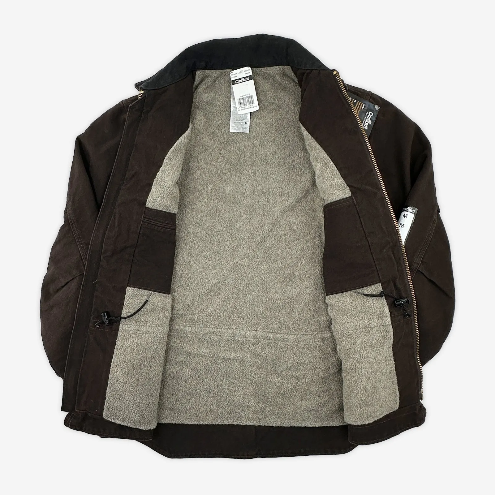 Carhartt C61 DKB (dark brown) Sherpa Lined Sandstone Ridge Coat NWT Medium