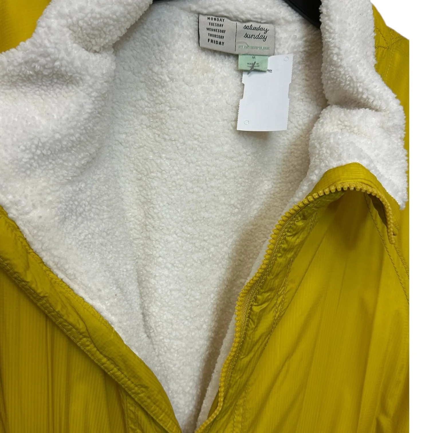 Coat Puffer & Quilted By Saturday/sunday In Yellow, Size: M