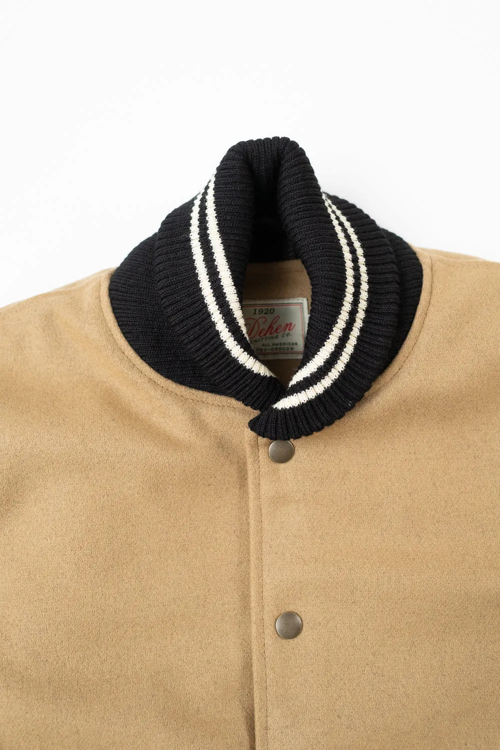 Dant x Dehen - Varsity Jacket - Camel, Black