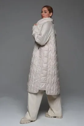 Demi-Season Coat in Ivory