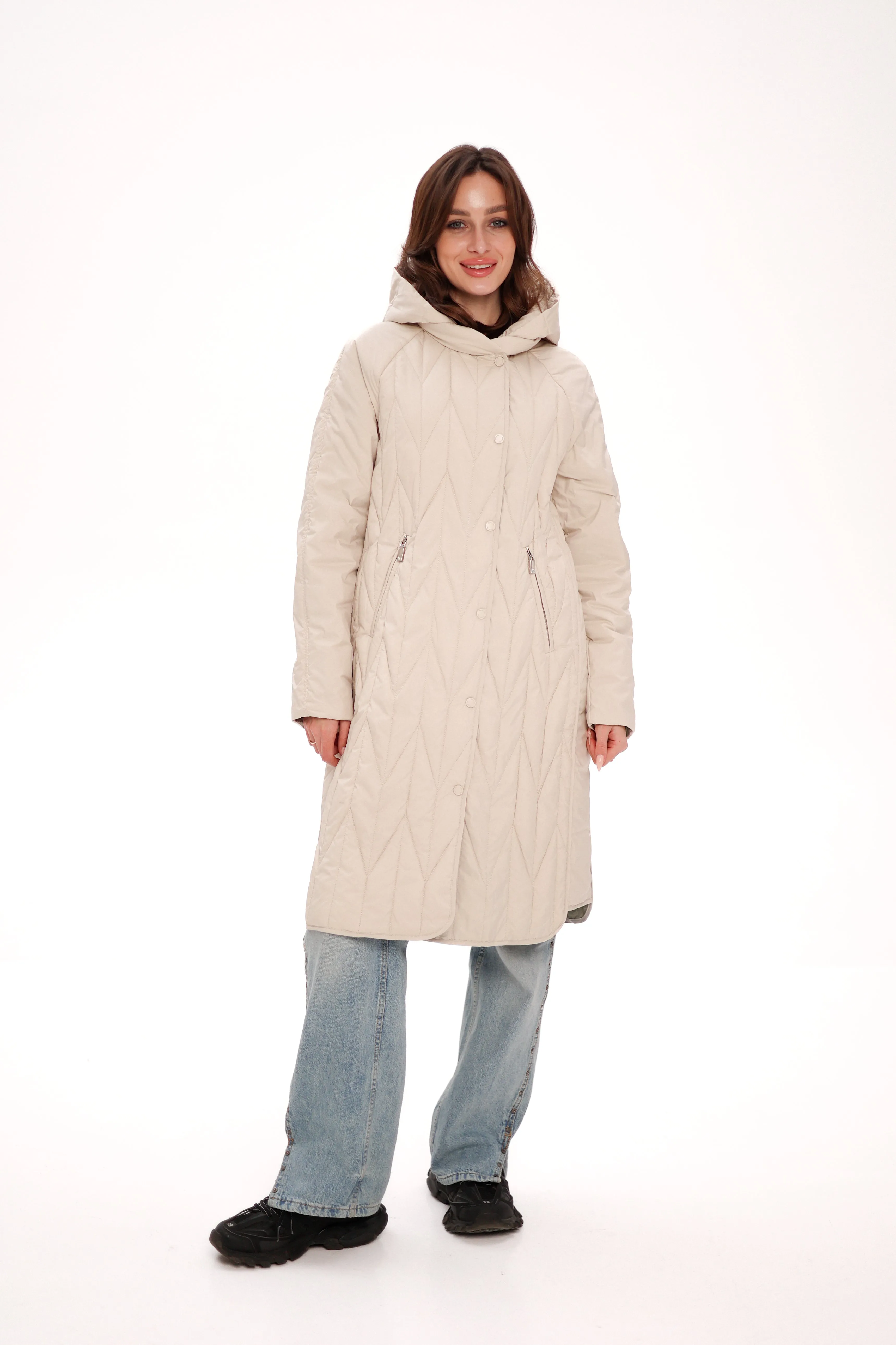 Demi-Season Coat in Ivory