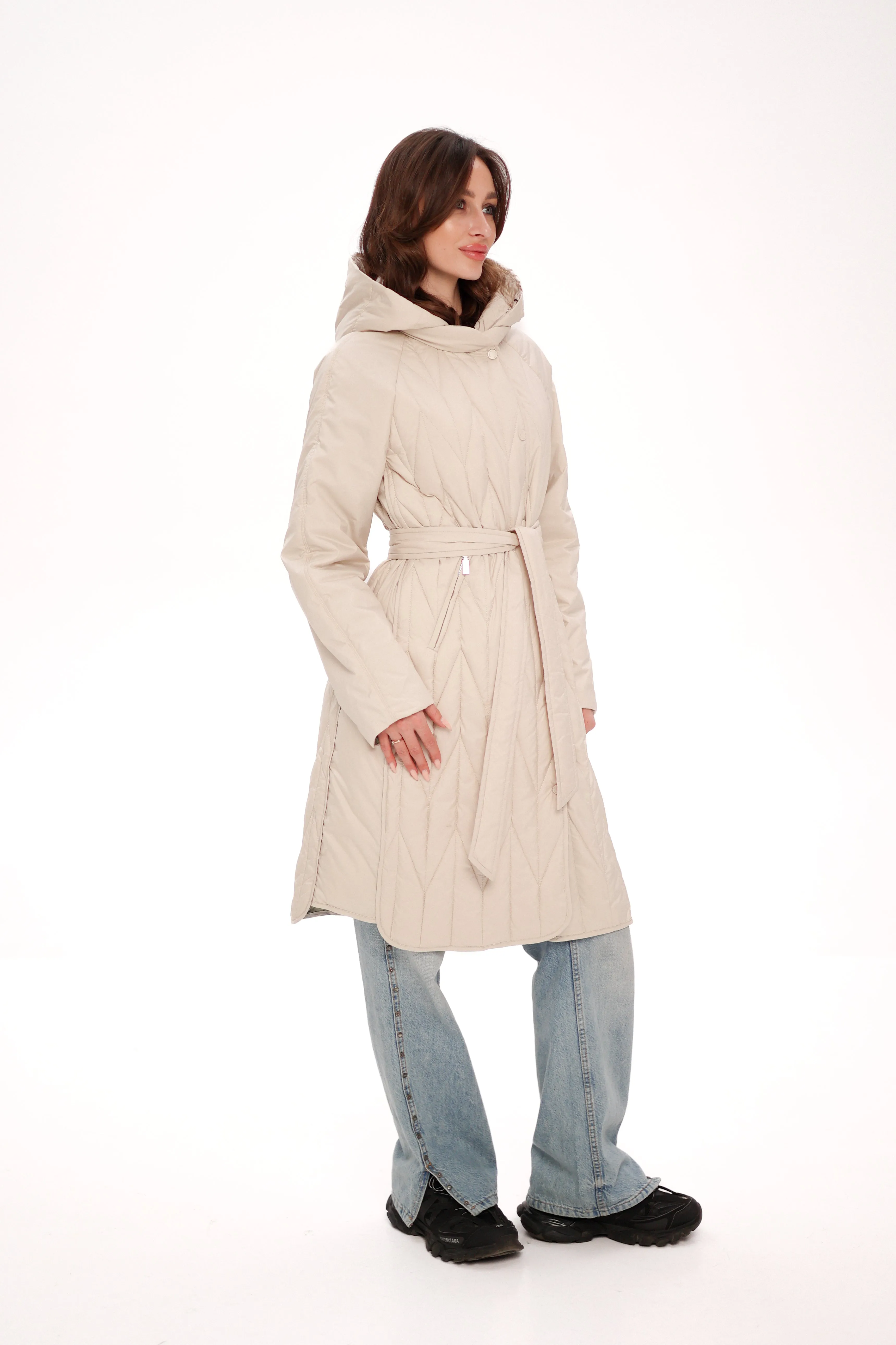 Demi-Season Coat in Ivory
