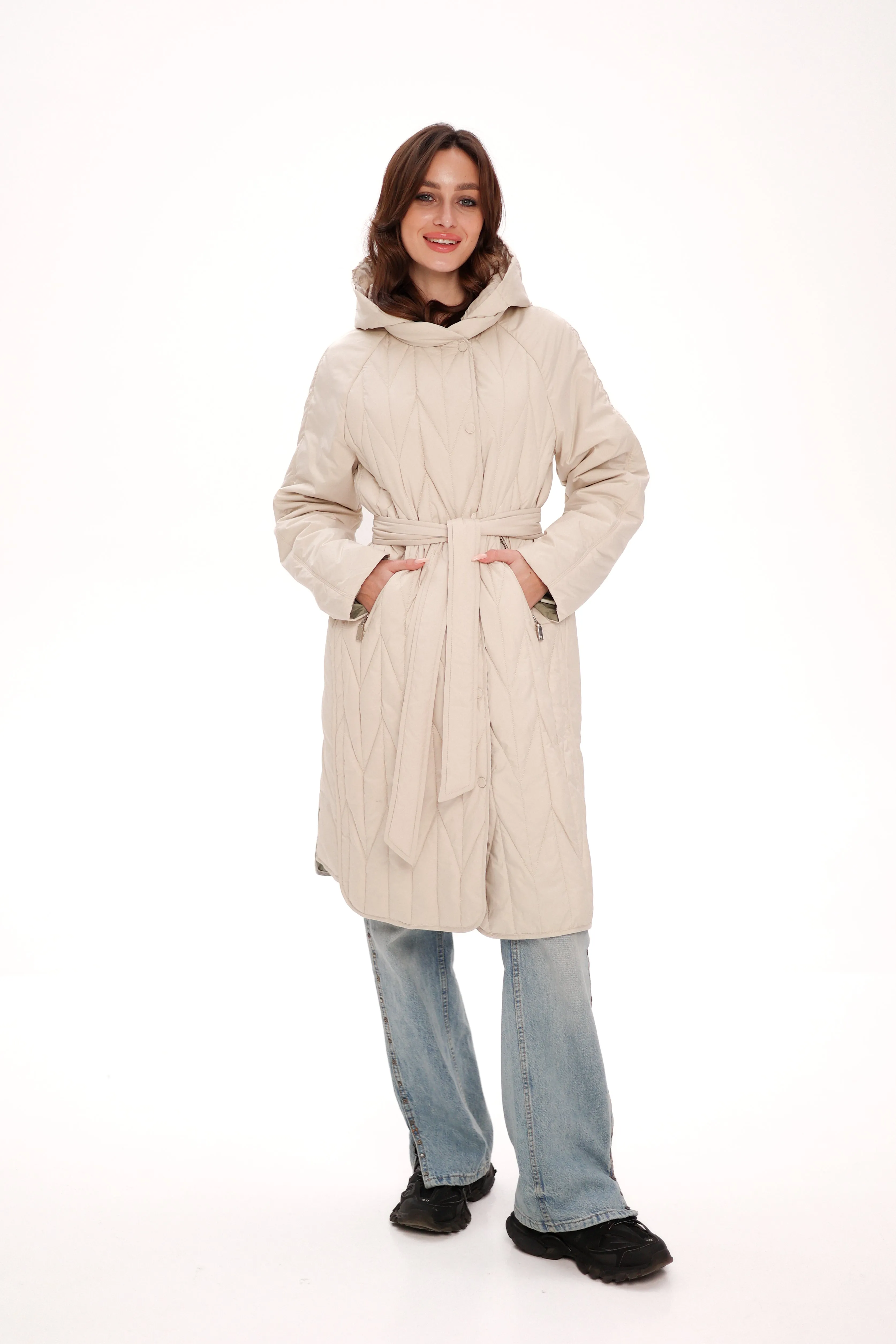 Demi-Season Coat in Ivory