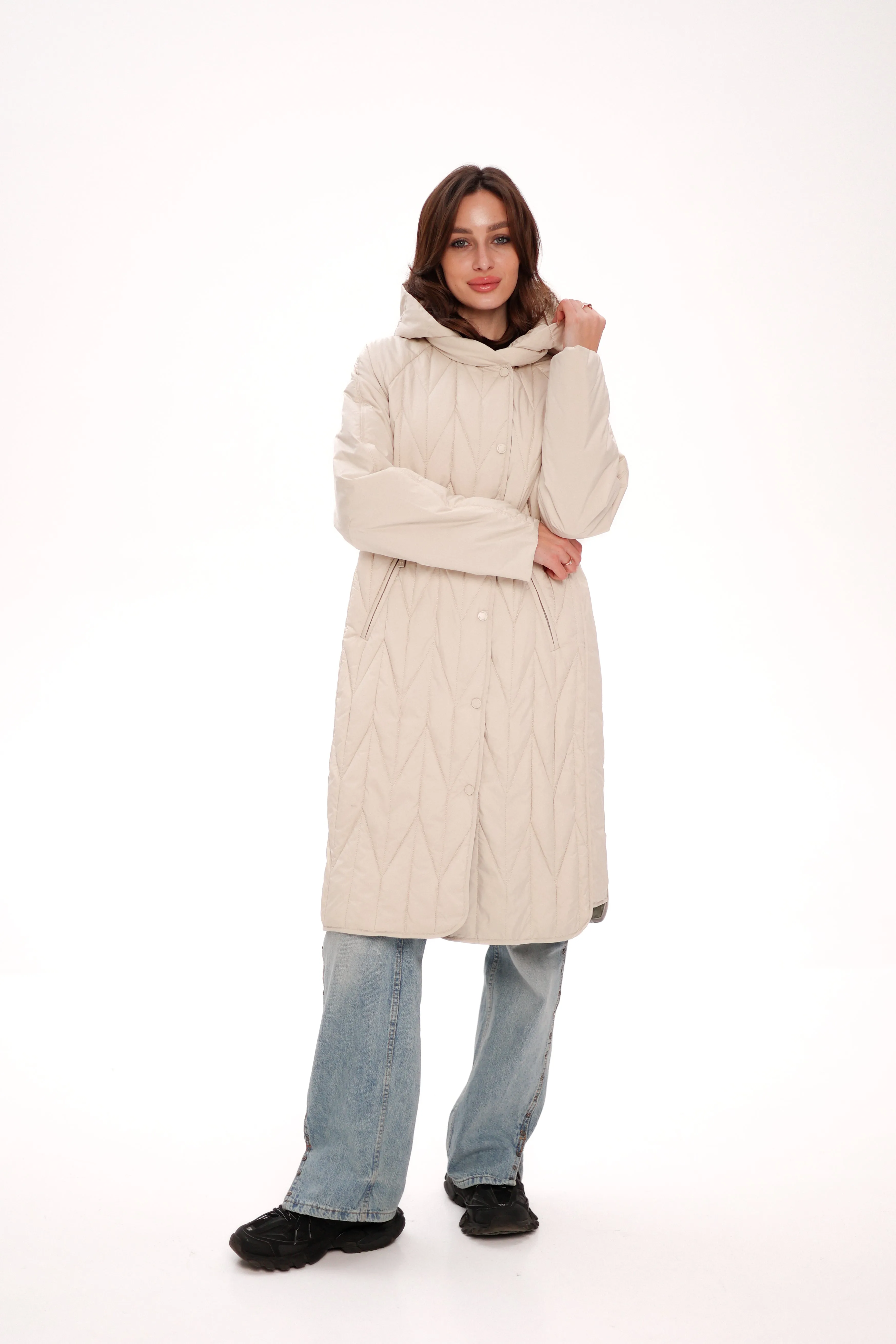 Demi-Season Coat in Ivory