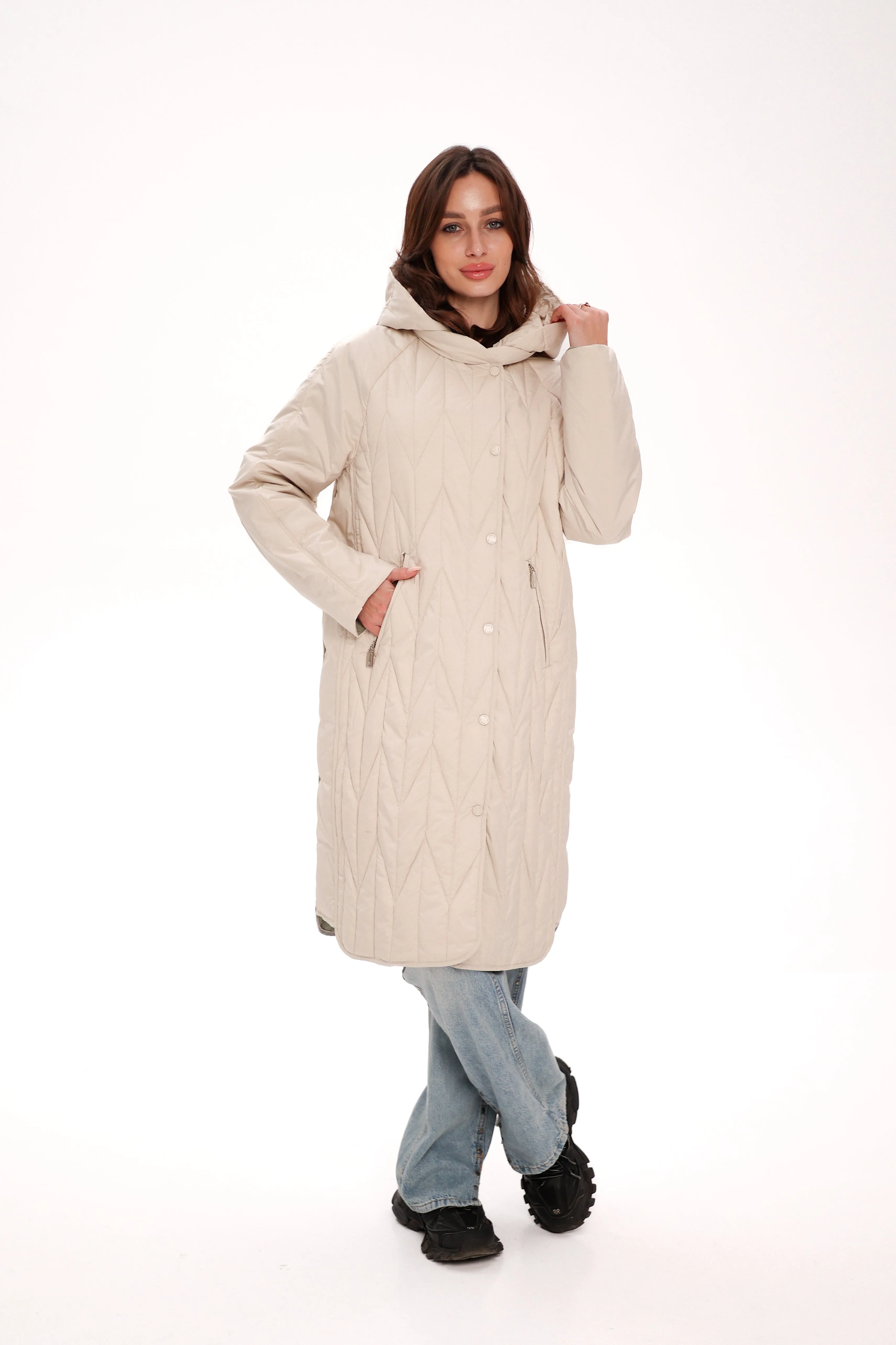 Demi-Season Coat in Ivory