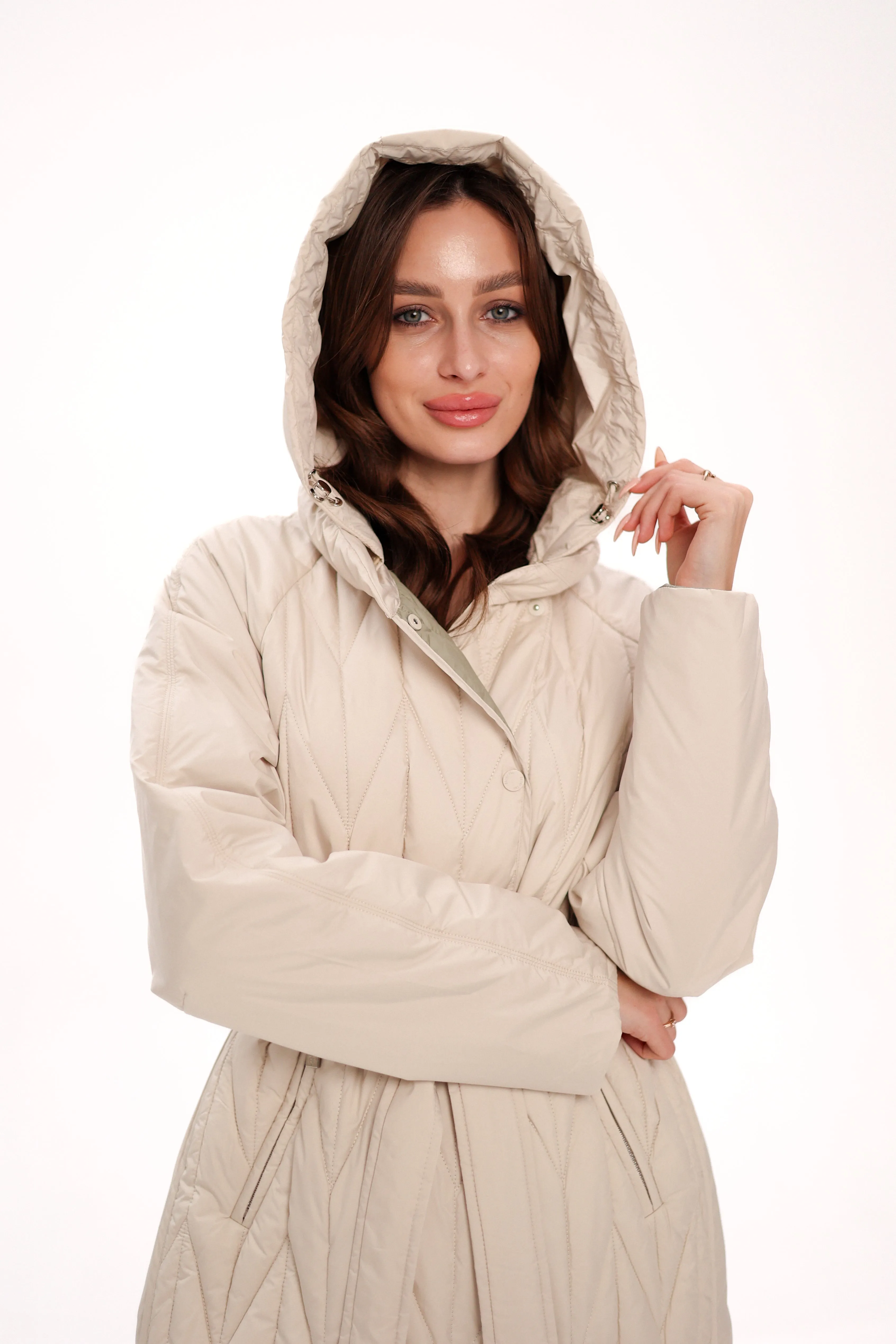Demi-Season Coat in Ivory