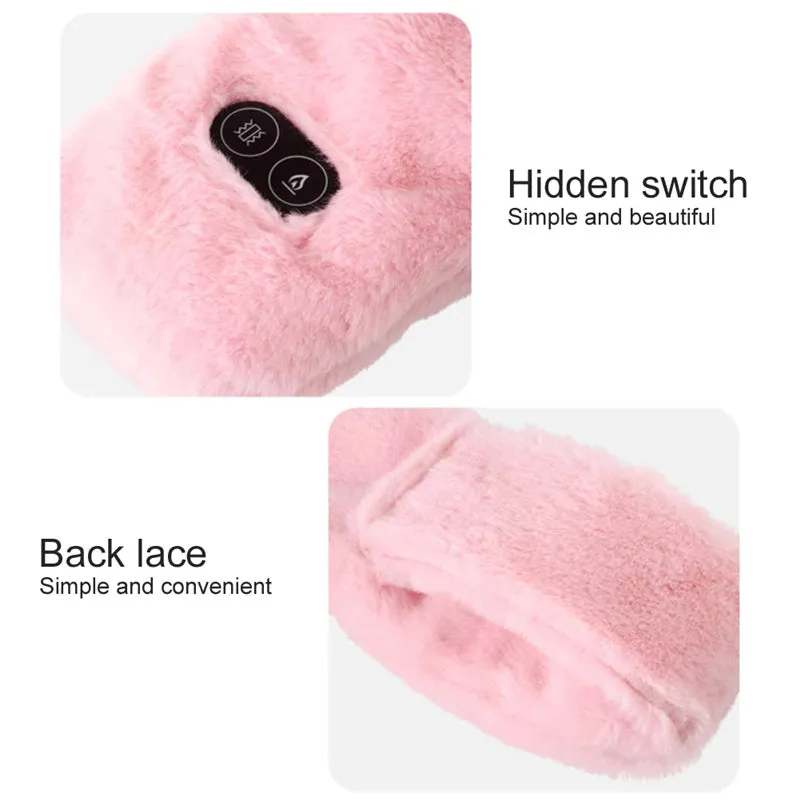 Electric Heated USB Neck Heat Pad Fluffy Fur Collar Cozy Shawl Scarf