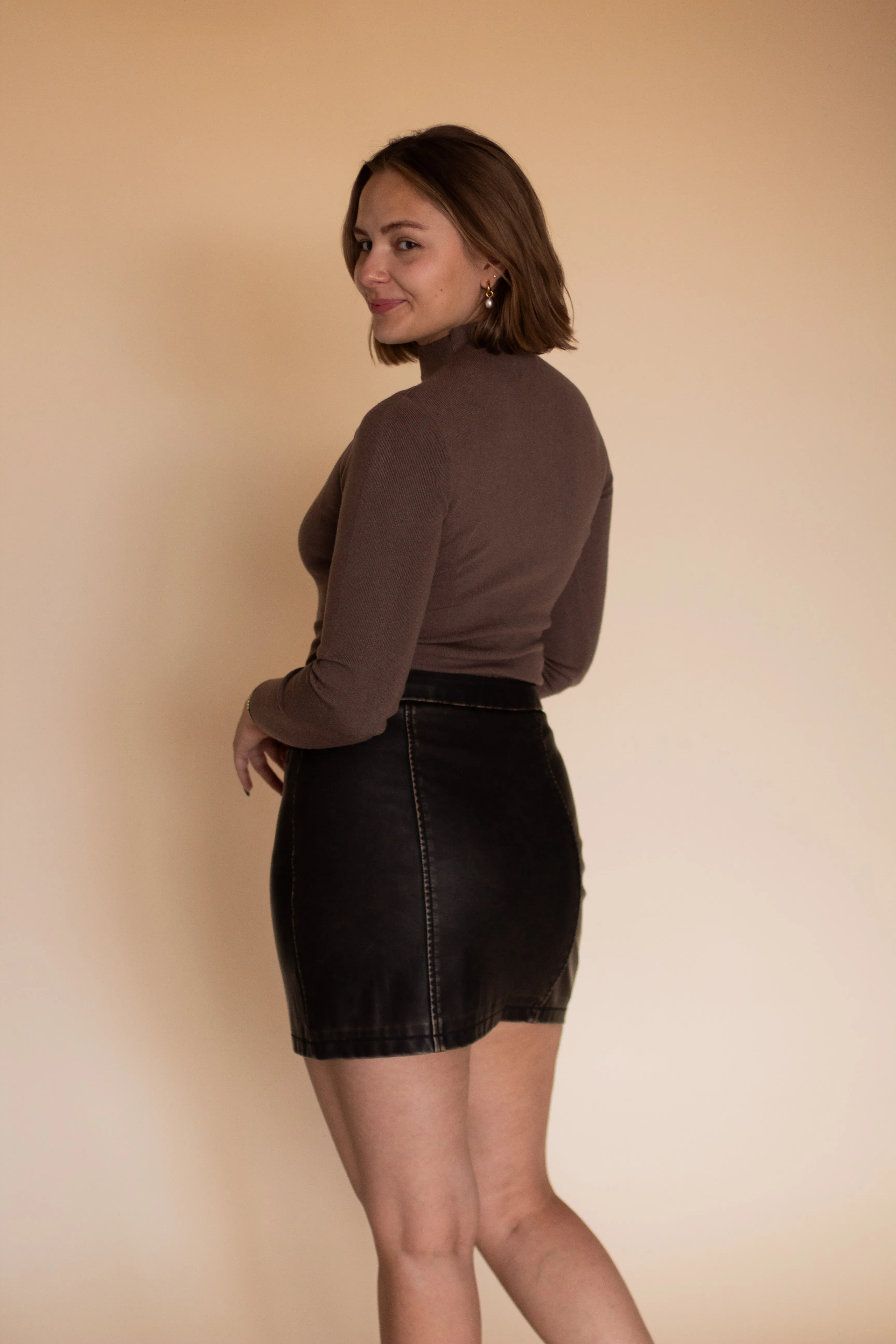 Faux Leather Mini Skirt