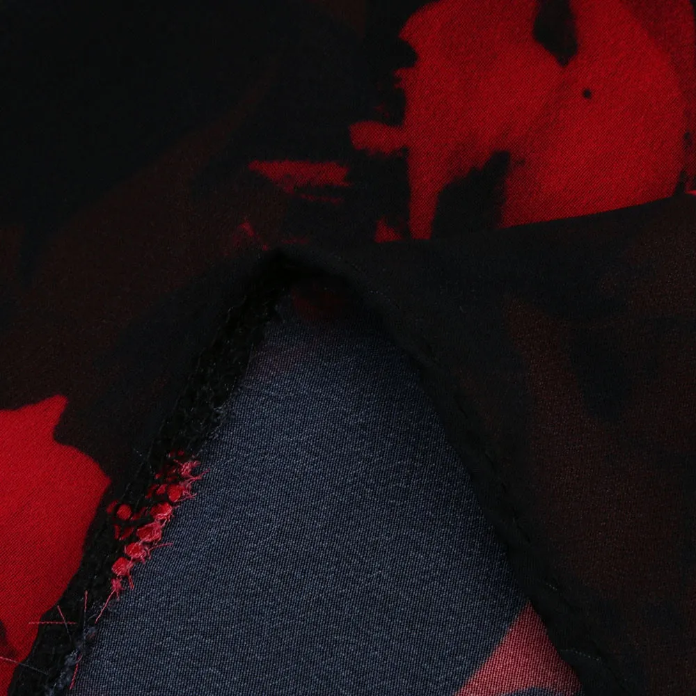 Funki Buys | Dresses | Women's Floral Chiffon Cocktail Dress