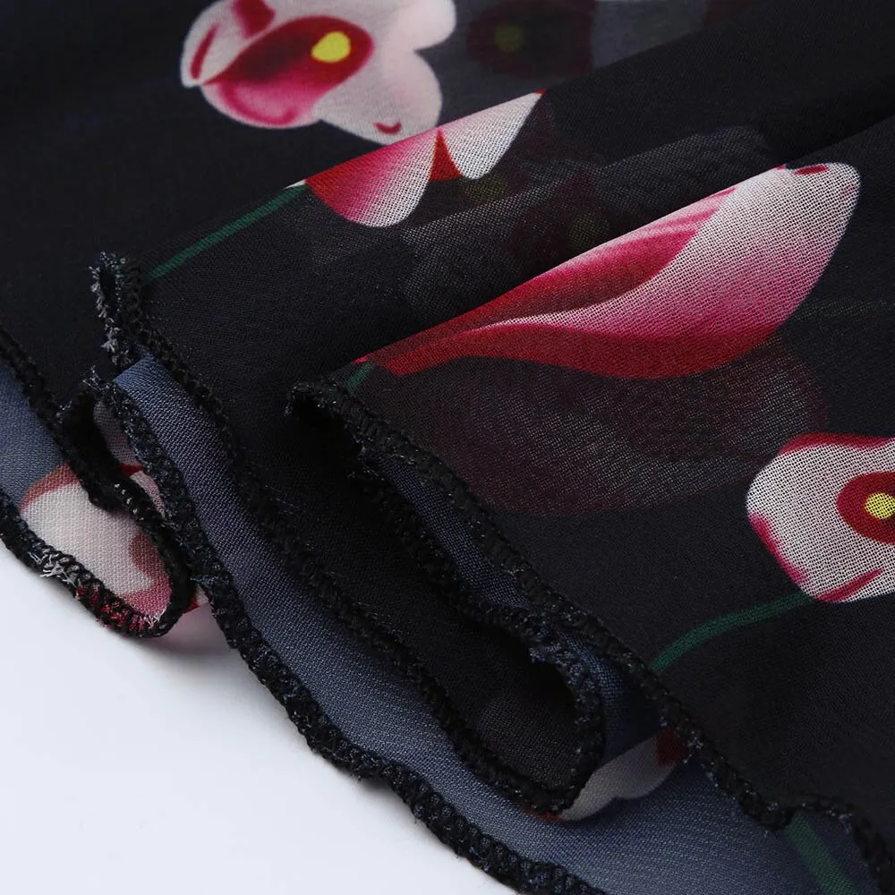 Funki Buys | Dresses | Women's Floral Chiffon Cocktail Dress