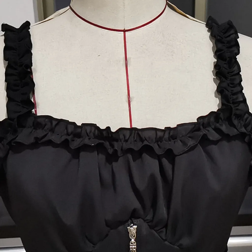 Funki Buys | Dresses | Women's Gothic Lace Up Victorian Dress