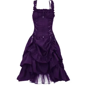 Funki Buys | Dresses | Women's Gothic Lace Up Victorian Dress