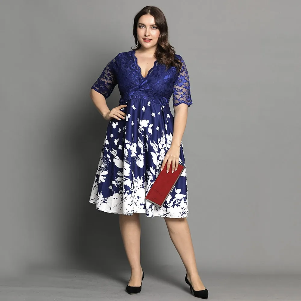 Funki Buys | Dresses | Women's Plus Floral Print Wrap Dress