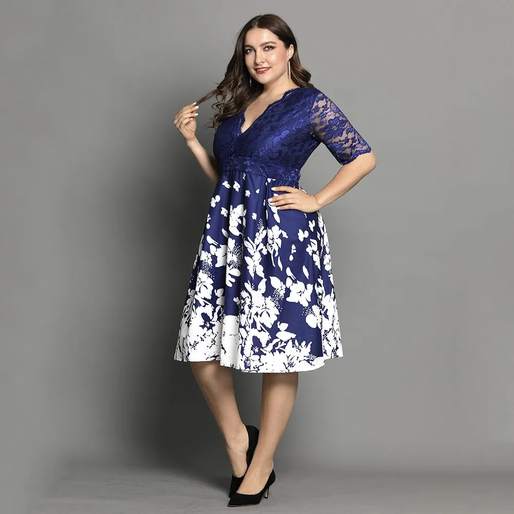 Funki Buys | Dresses | Women's Plus Floral Print Wrap Dress