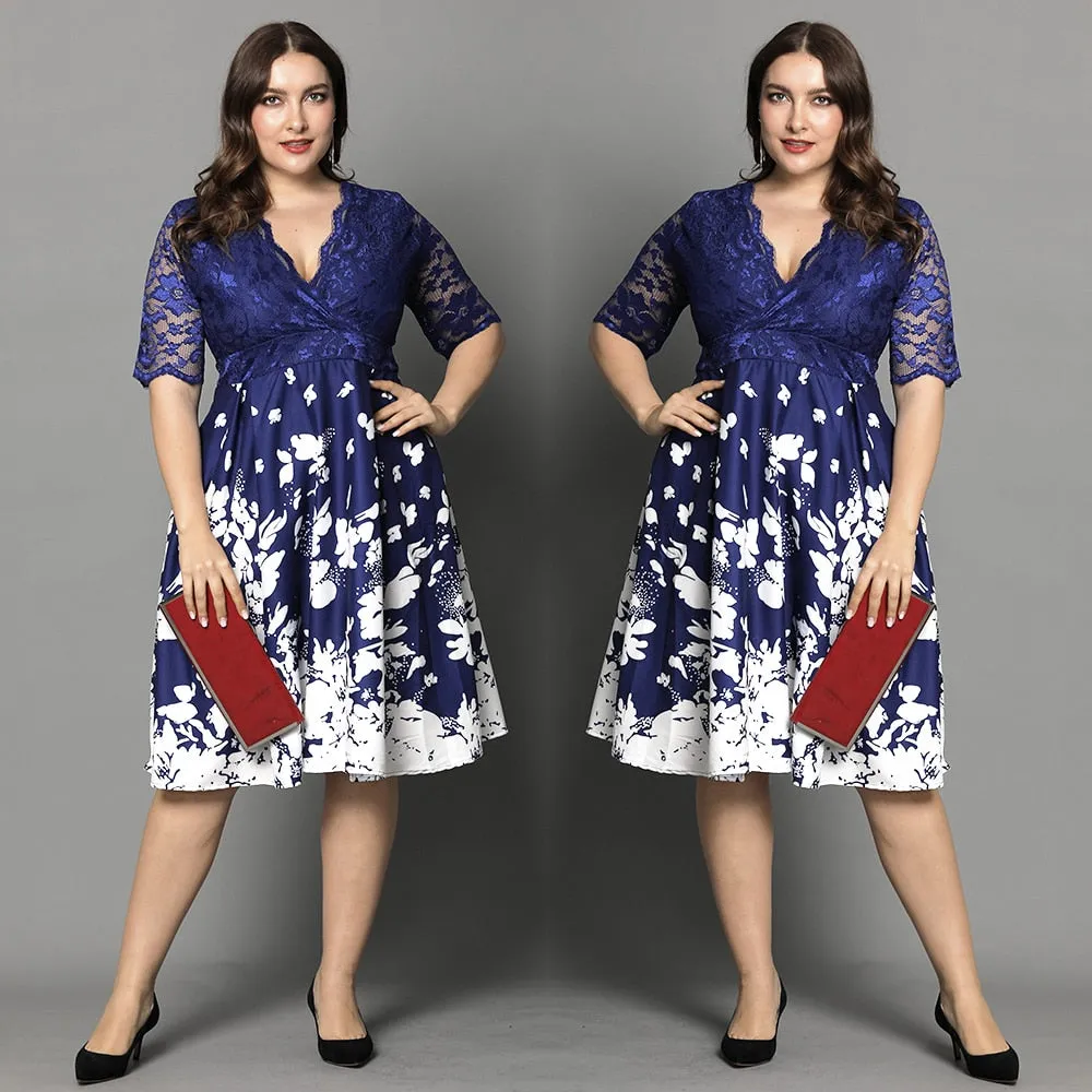 Funki Buys | Dresses | Women's Plus Floral Print Wrap Dress