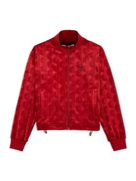 Gabrisa Velour Track Jacket- Sun Dried Tomato
