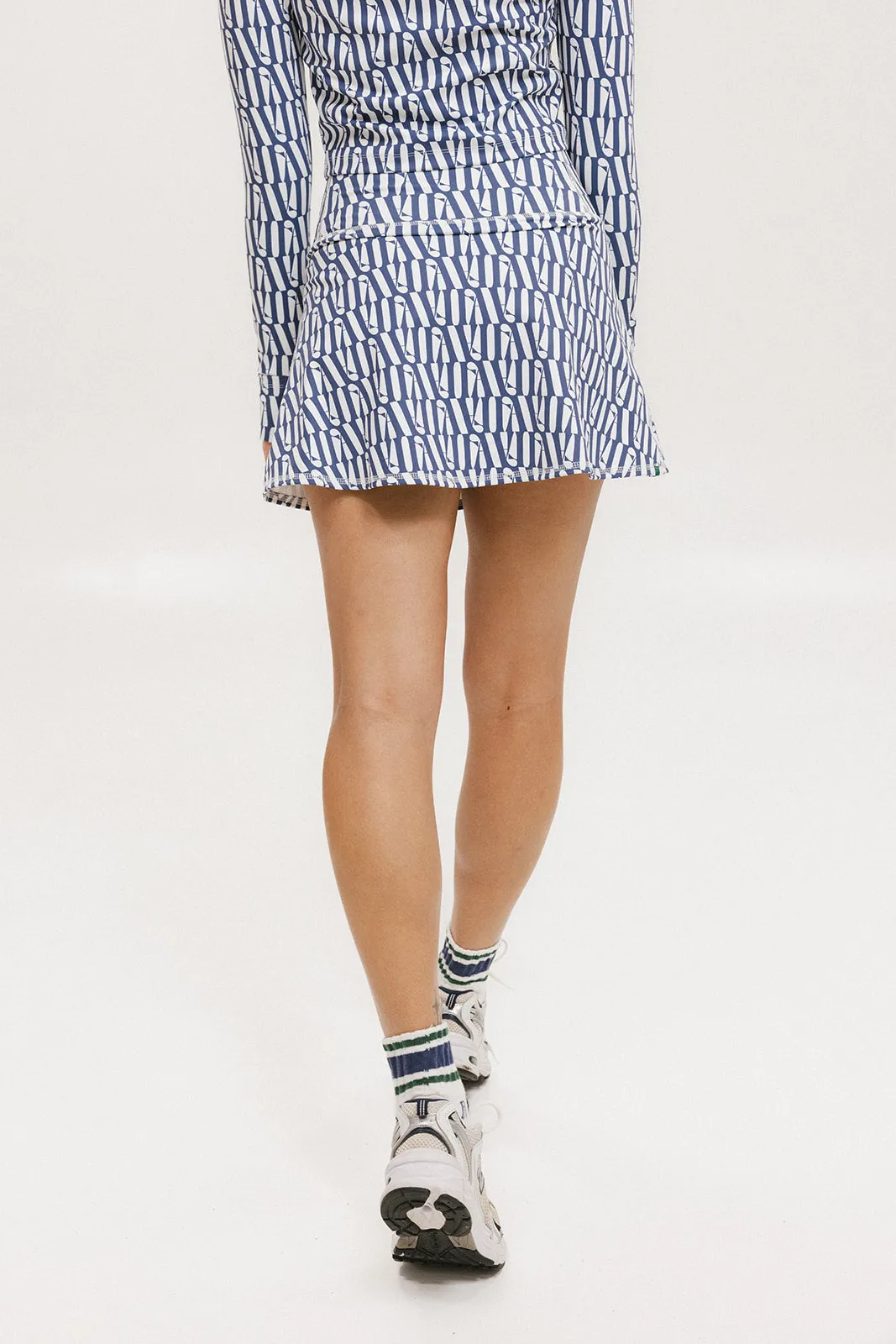 George Skirt - Indigo/White FA