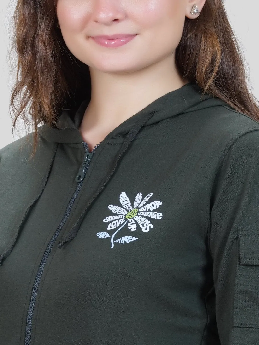 Hooded Jacket With Zipper Closure Capper