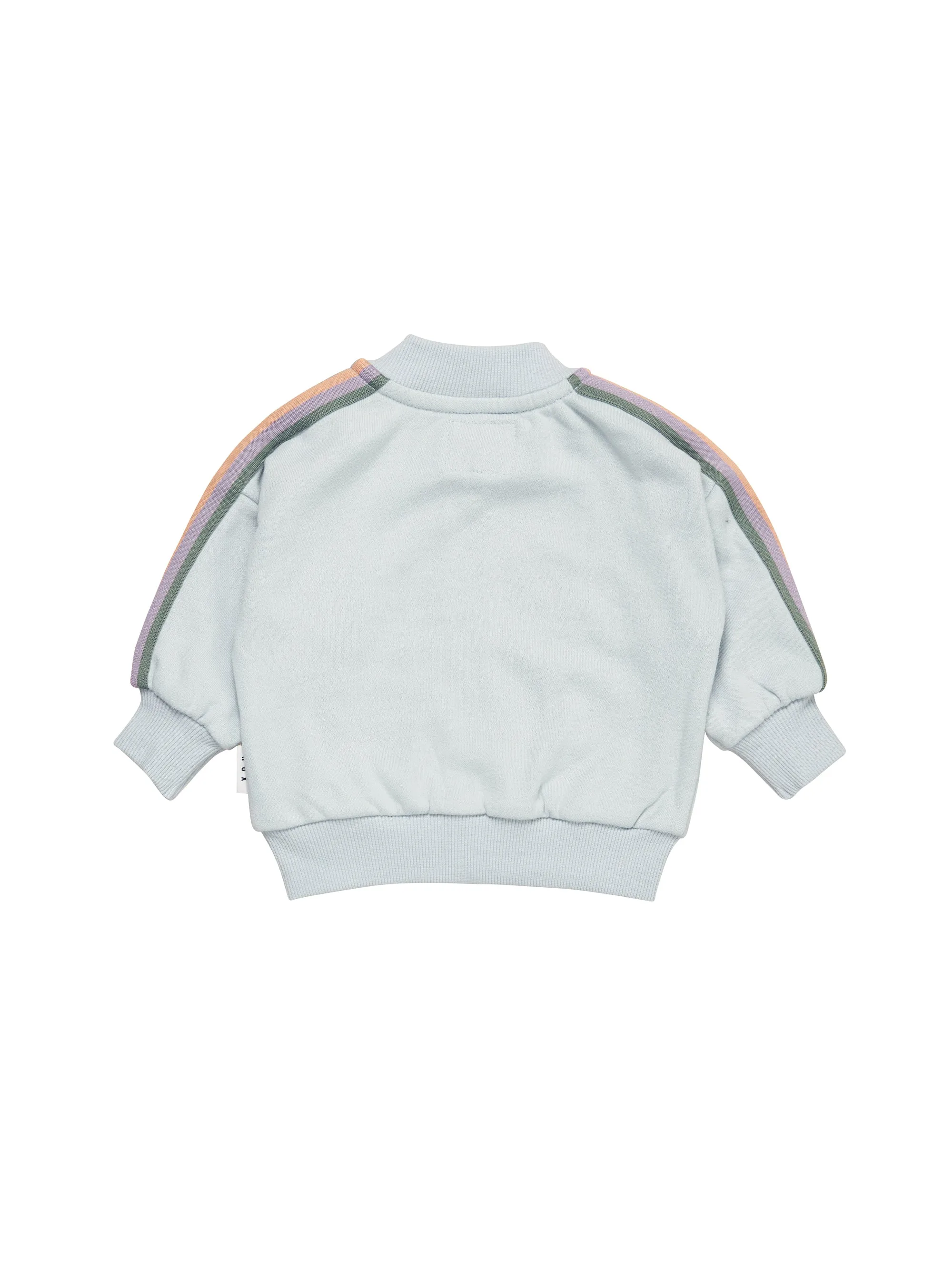 Huxbaby Stripe Retro Track Jacket - Dusty Sky