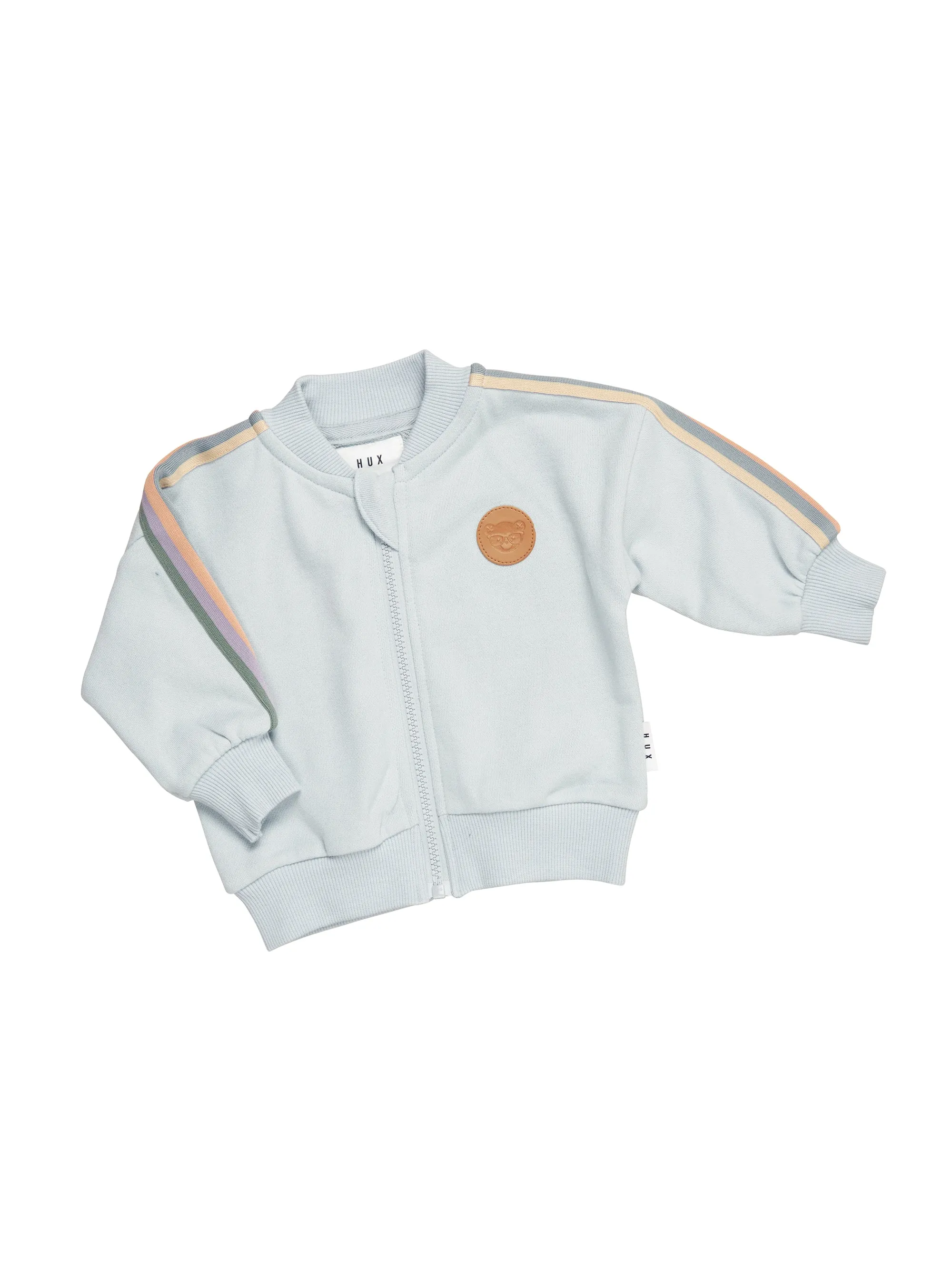 Huxbaby Stripe Retro Track Jacket - Dusty Sky