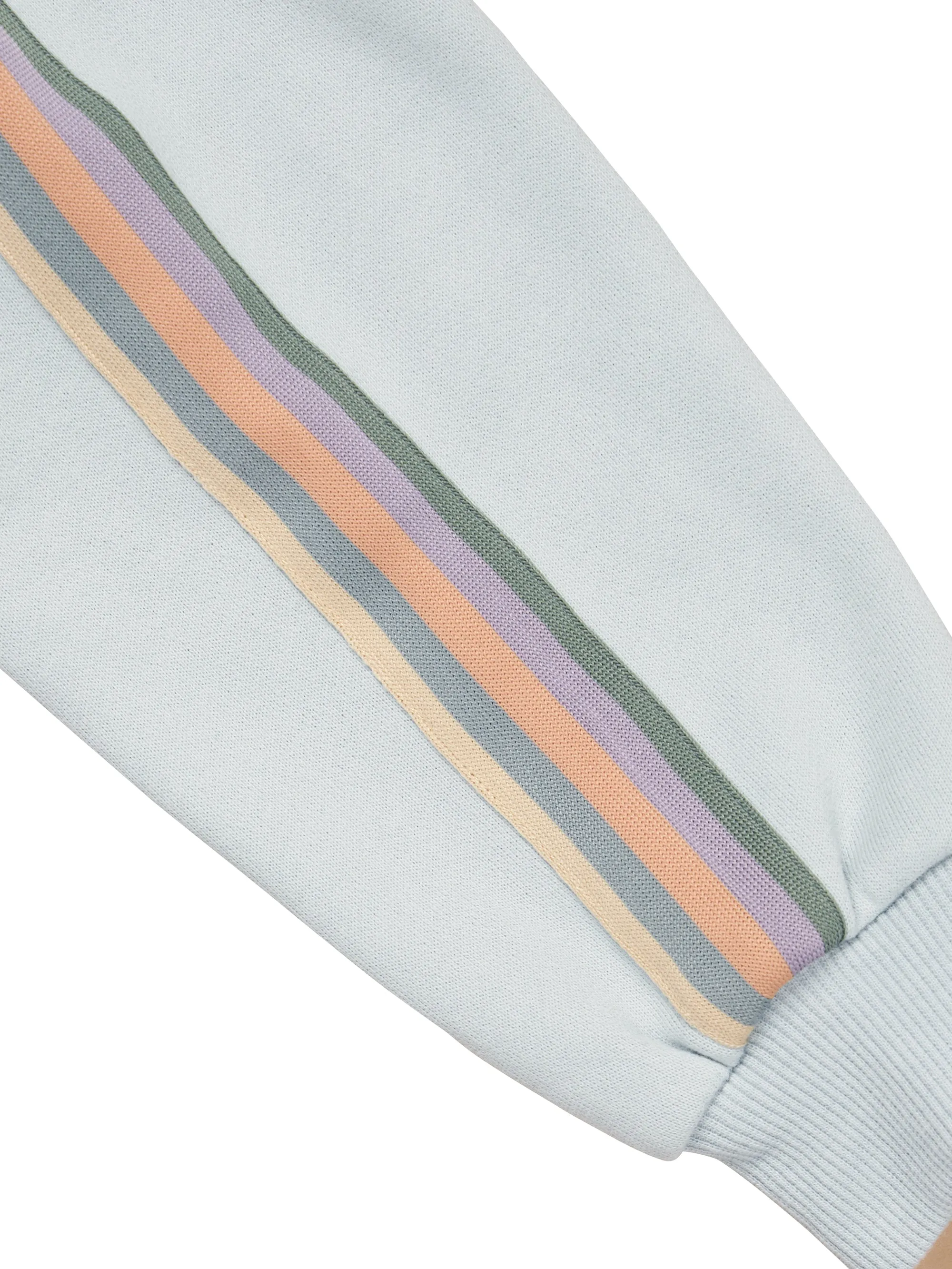 Huxbaby Stripe Retro Track Jacket - Dusty Sky