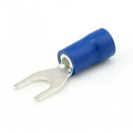 Insulated 5.3mm Fork Terminal - 1.5-2.5mm² Cable (Blue) Pack of 100