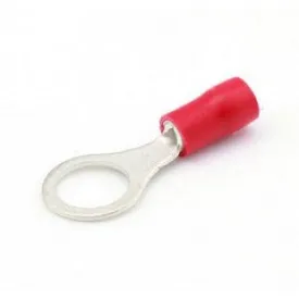 Insulated 6.4mm Ring Terminal - 0.5-1.5mm² Cable (Red) Pack of 100