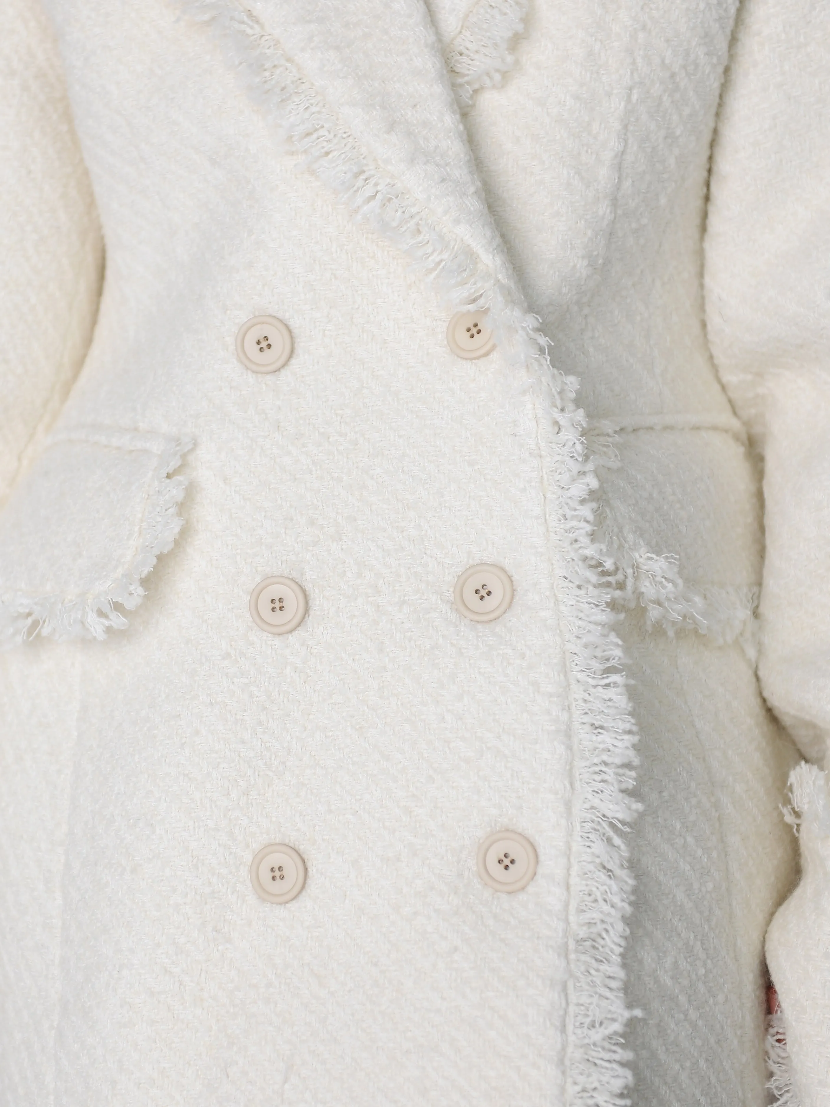 Ivory Hourglass Tweed Blazer Dress